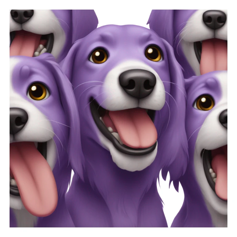 A bunch of purple dogs barking  sticker