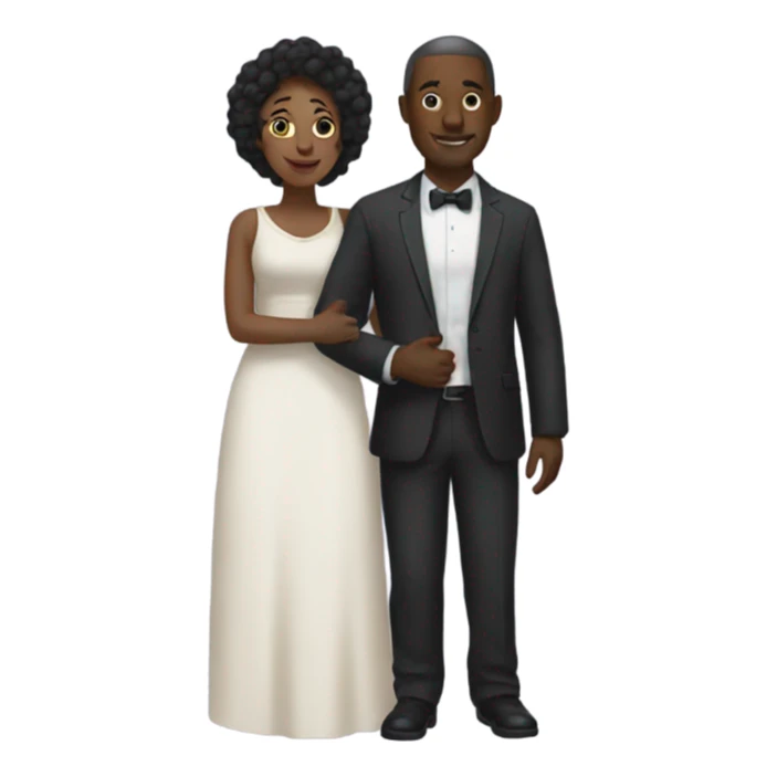 Black man and wife witembrace. sticker