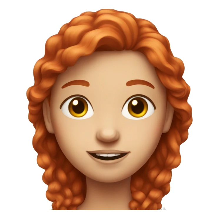 Red haired girl portrait sticker