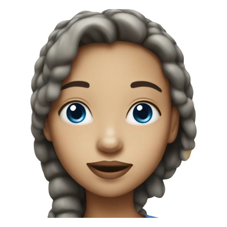 girl with a blue tongue  sticker