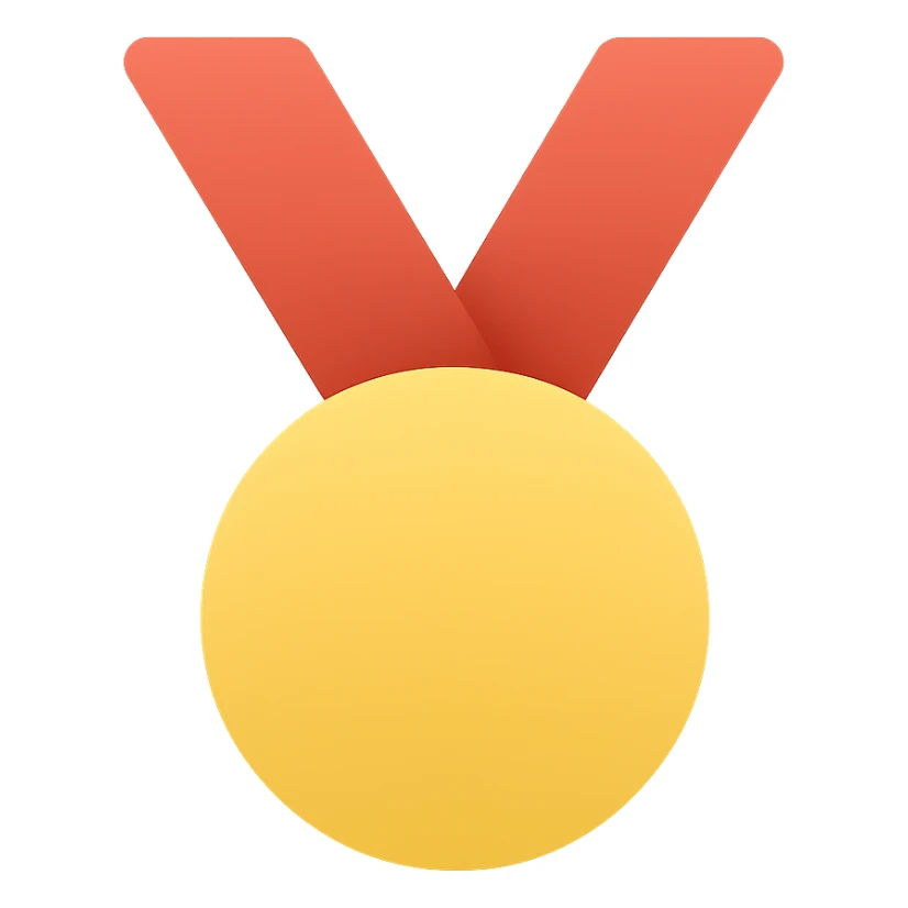 simple flat icon gold medal sticker