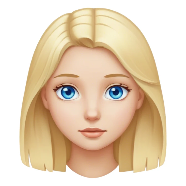 Girl with blonde hair and blue eyes  sticker