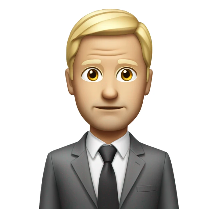 photorealistic white serious businessman sticker