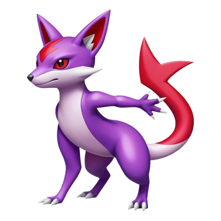 Sneasel-Zangoose-Genesect-fusion-hybrid, full body sticker