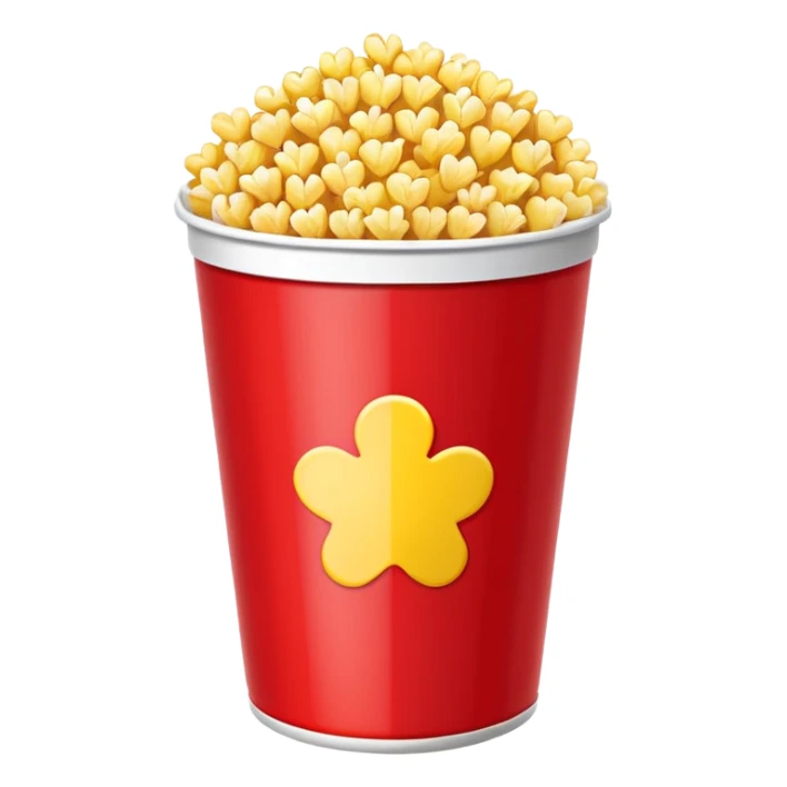 Popcorn bucket cult in half down the center sticker