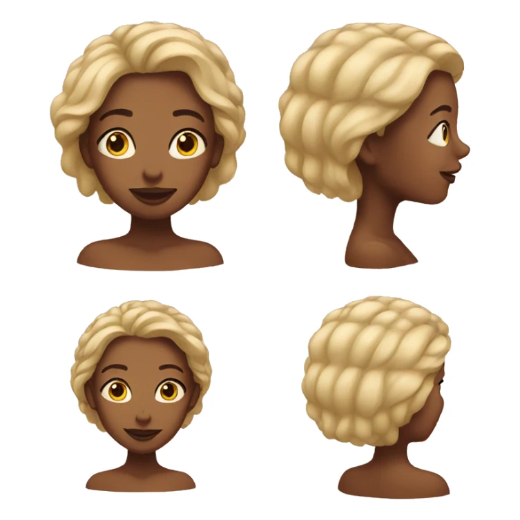 Woman with chin hair sticker