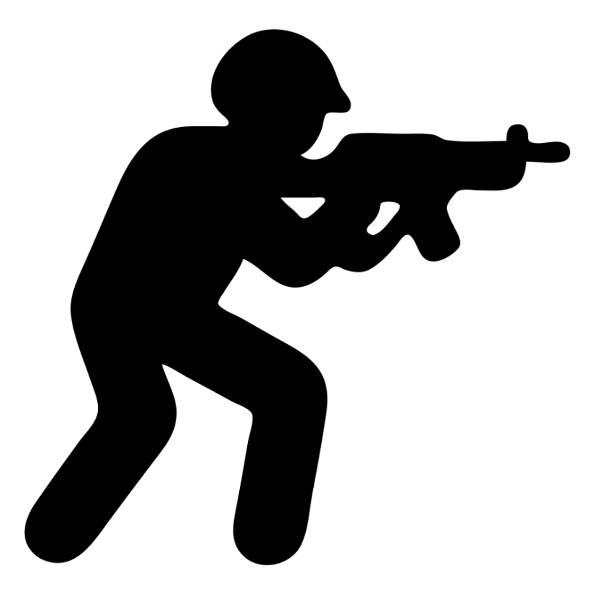 call of duty icon, camouflage pattern, action vibe, strong silhouette sticker