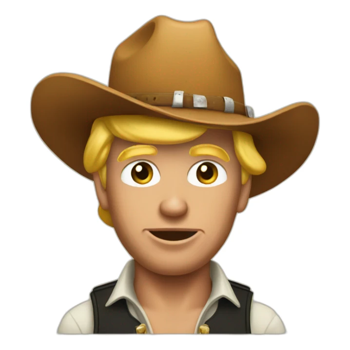 Trump cow boy sticker