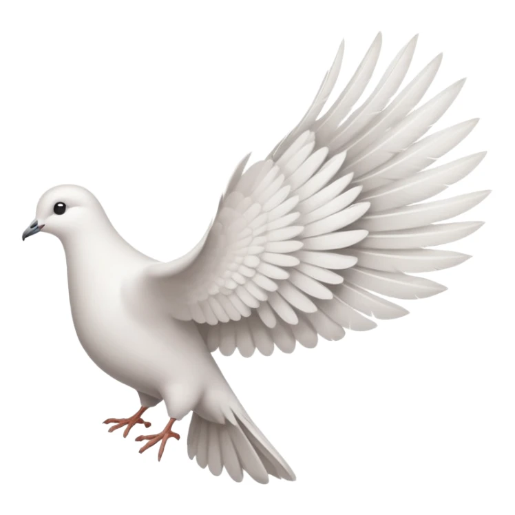 The tail of a dove, with the characteristic shape. sticker