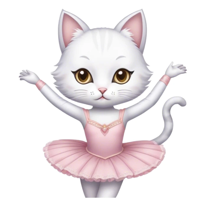 A cat in a ballerina costume  sticker
