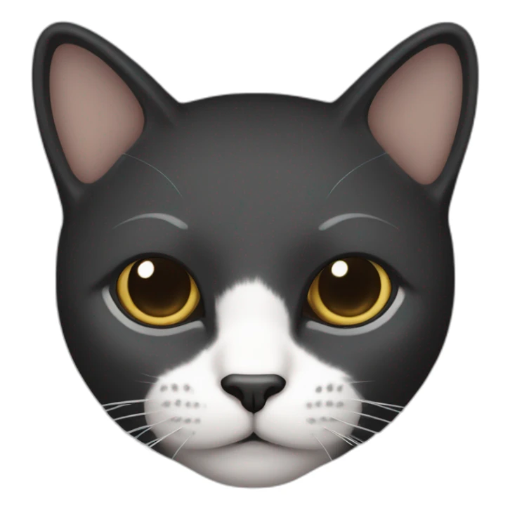 gato negro con mancha blanca sticker
