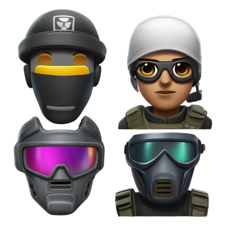 emoji des personnages de Rainbow six siège  sticker