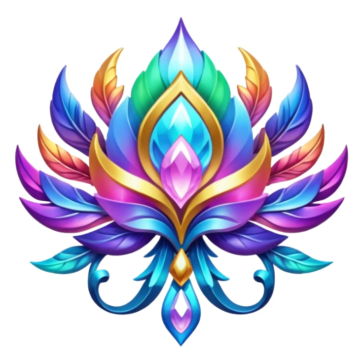 Epic divine legendary complex detailed iridescent gradients aesthetic-scenery-Decorations sticker