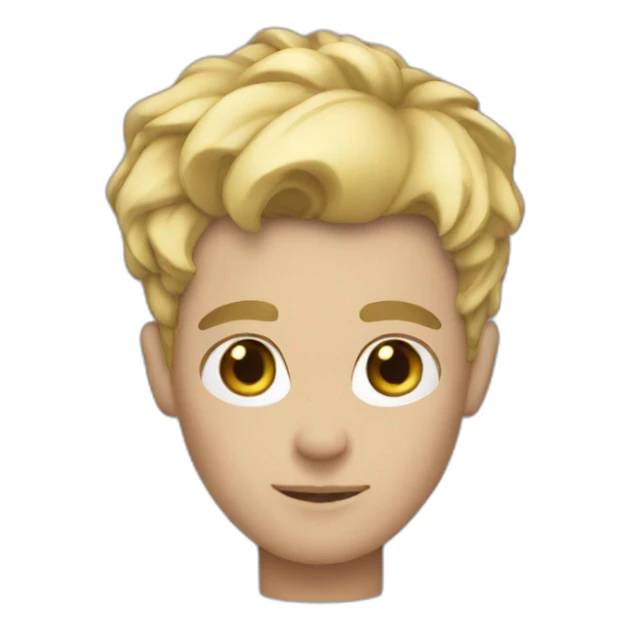Blond-man-Witch-Short haircut sticker