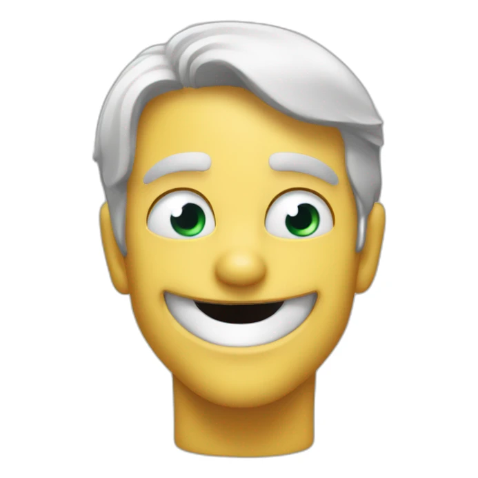 batman excited, eyes with no pupils sticker