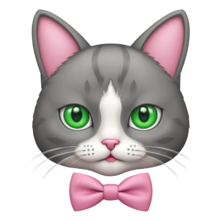 Gato con moño Rosita sticker