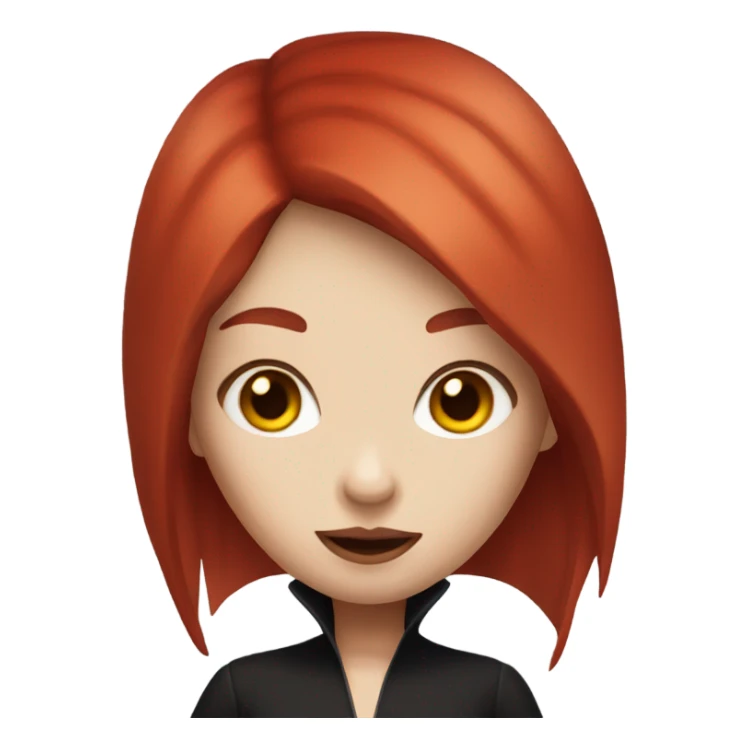 vampire girl with red hair and fair skin sticker