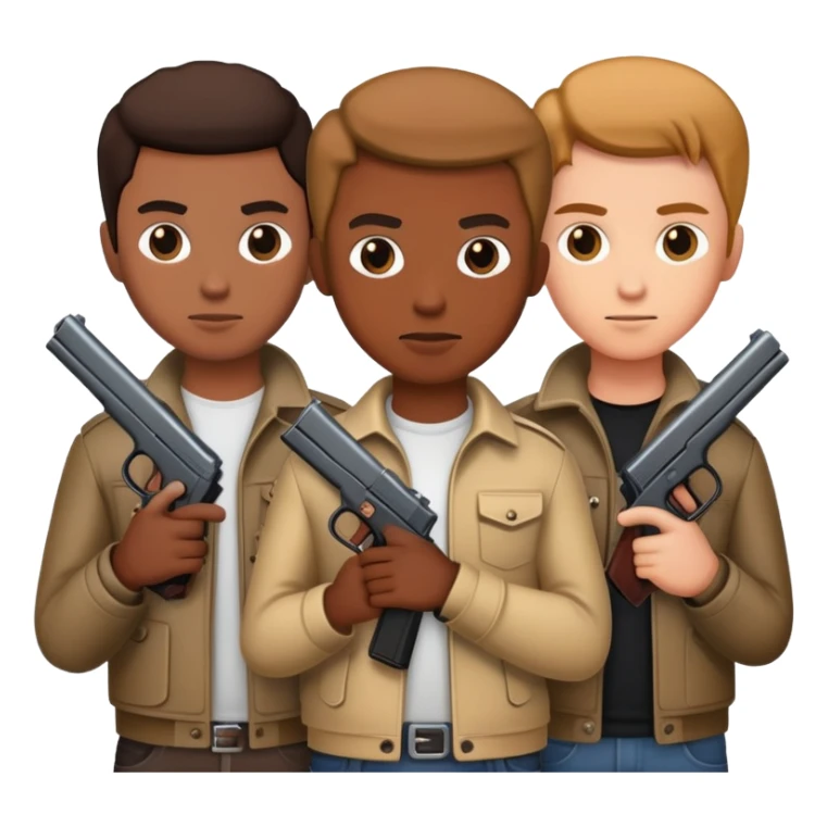 gang of friends with guns sticker