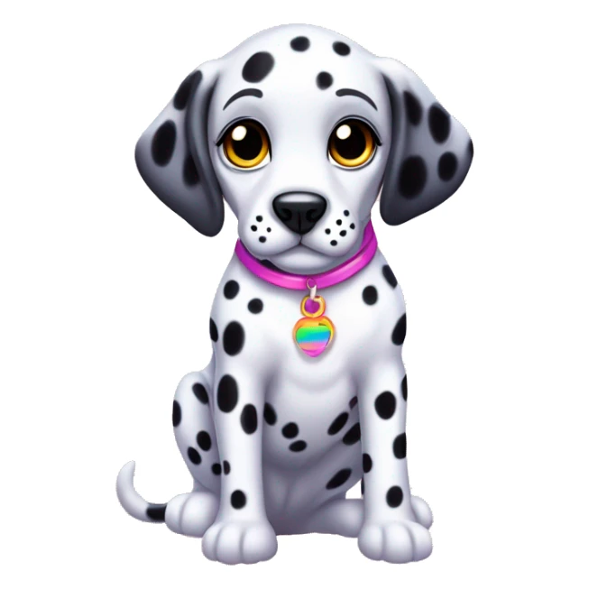 lisa frank dalmatian puppy sticker