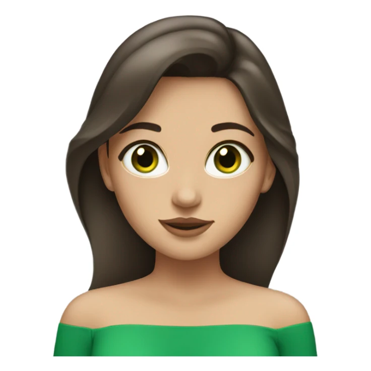 Brunette Model Green eyes Profile Picture  sticker