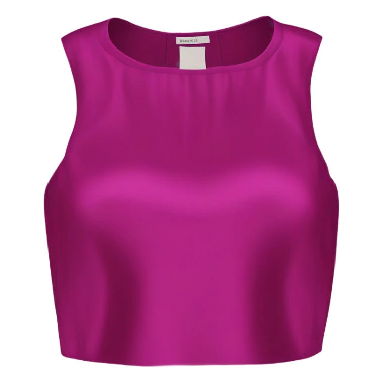 Realistic magenta cut out silk crop top blouse. sticker