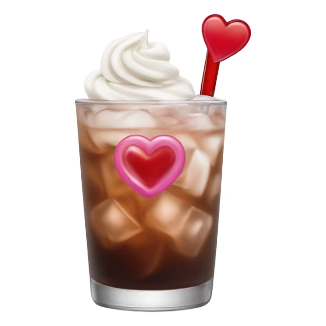 valentines themed iced americao sticker