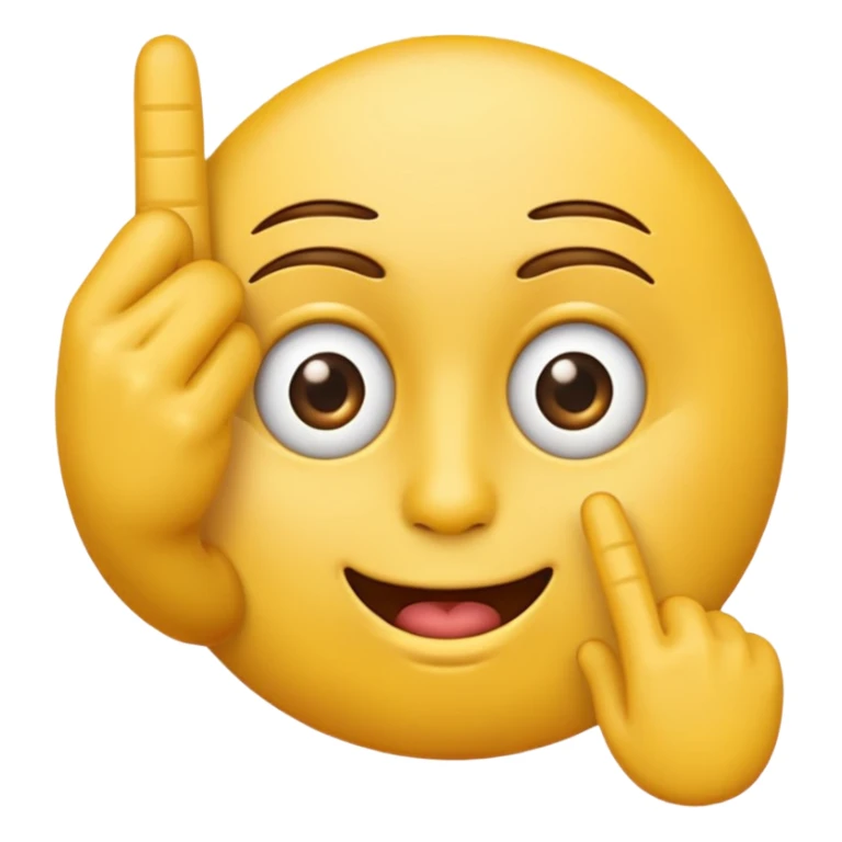 Eye-rolling emoji with fuck you finger sticker