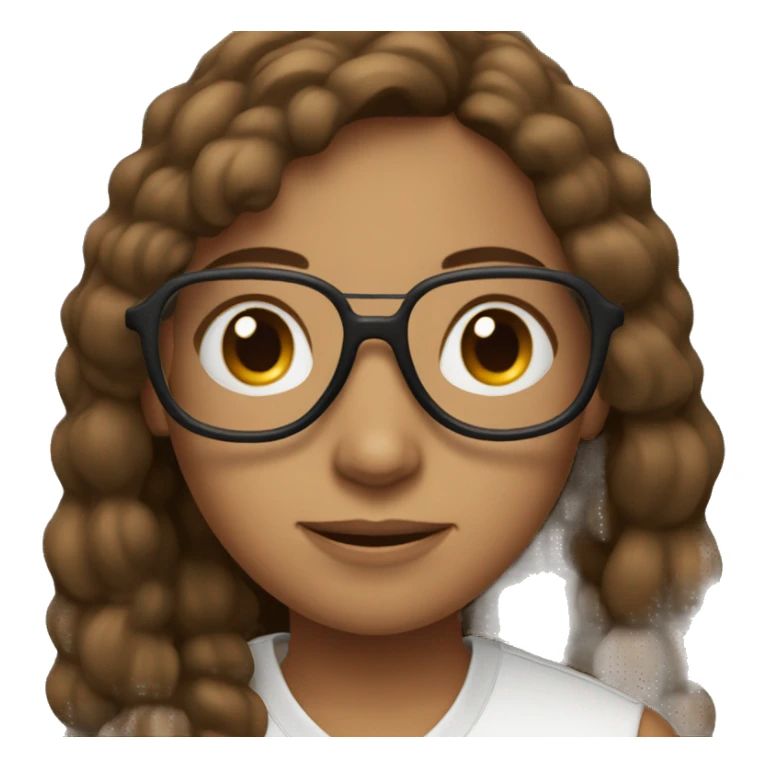 brown haired women with glasses and tennis racket sticker