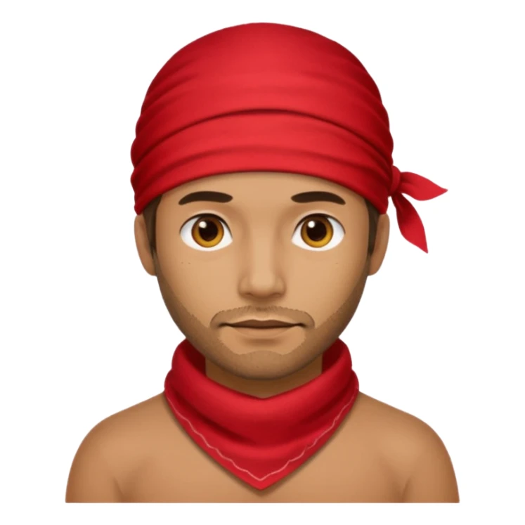 man with wearing red bandana sticker