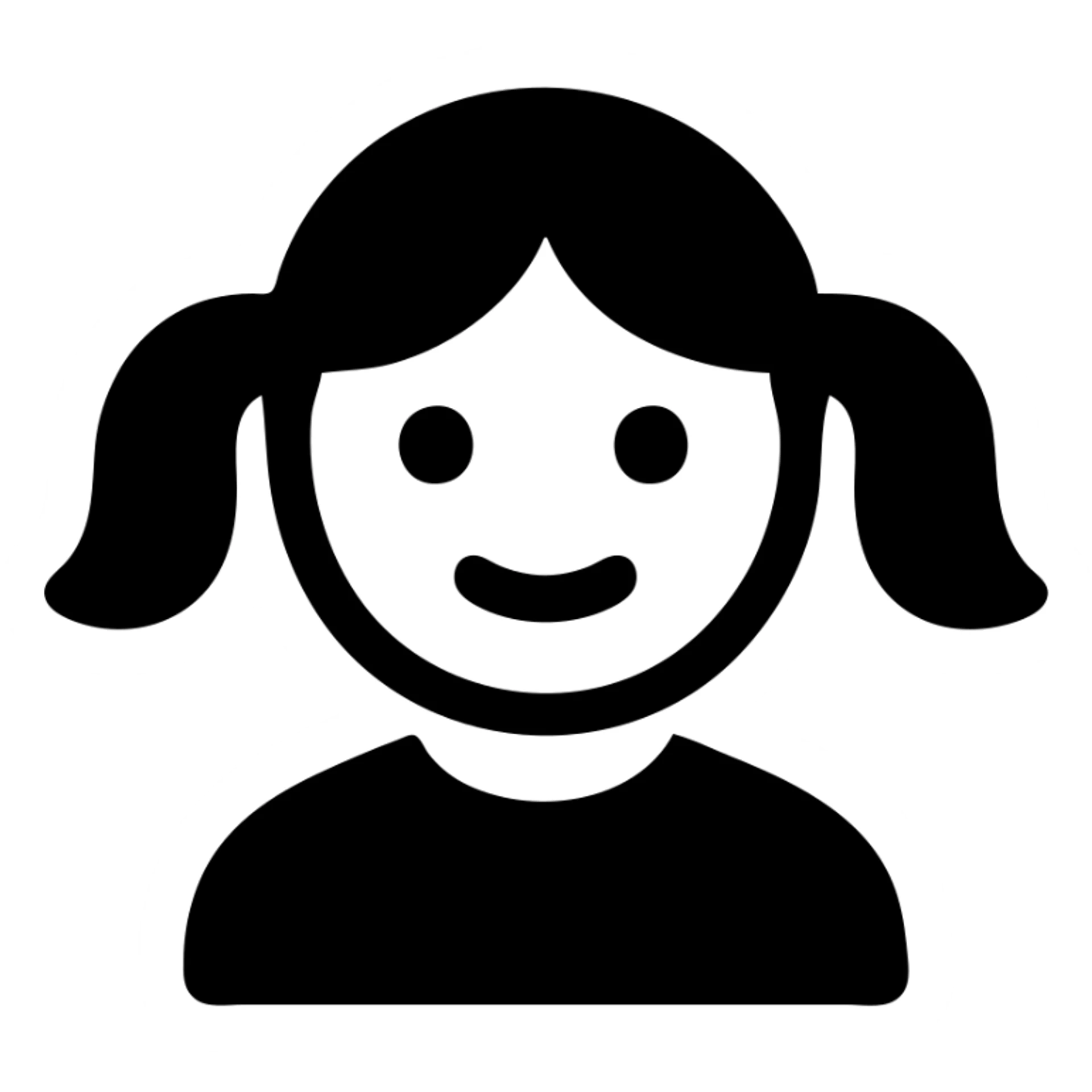 A girl with pink hair tied on both sides sticker