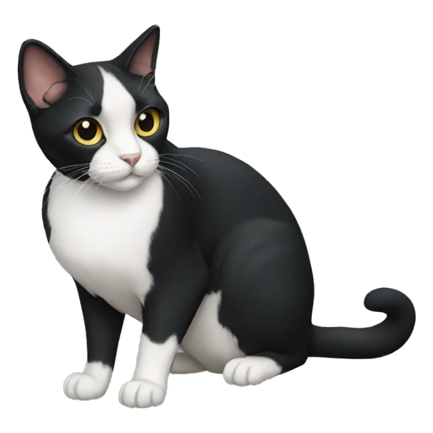 Tuxedo Cat Breed Full Body sticker