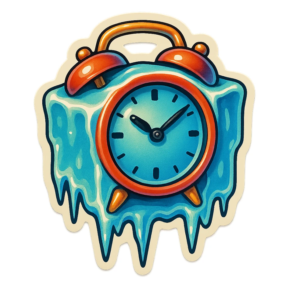frozen clock sticker