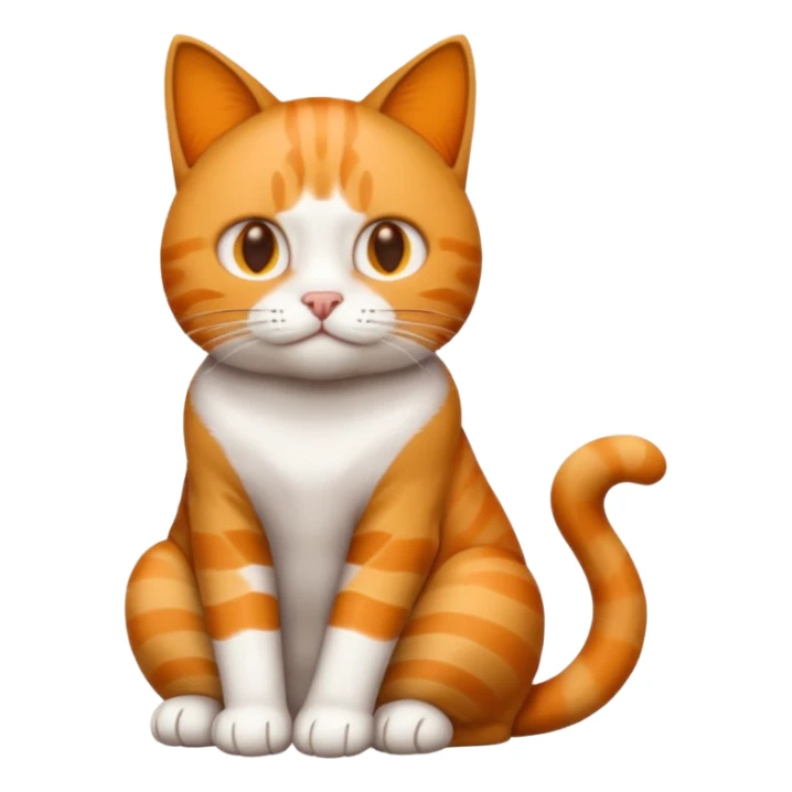 default ios man emoji head, with the body of a cat, not as a head sticker