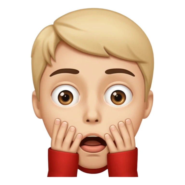 Wide eyes covering mouth in shock  sticker