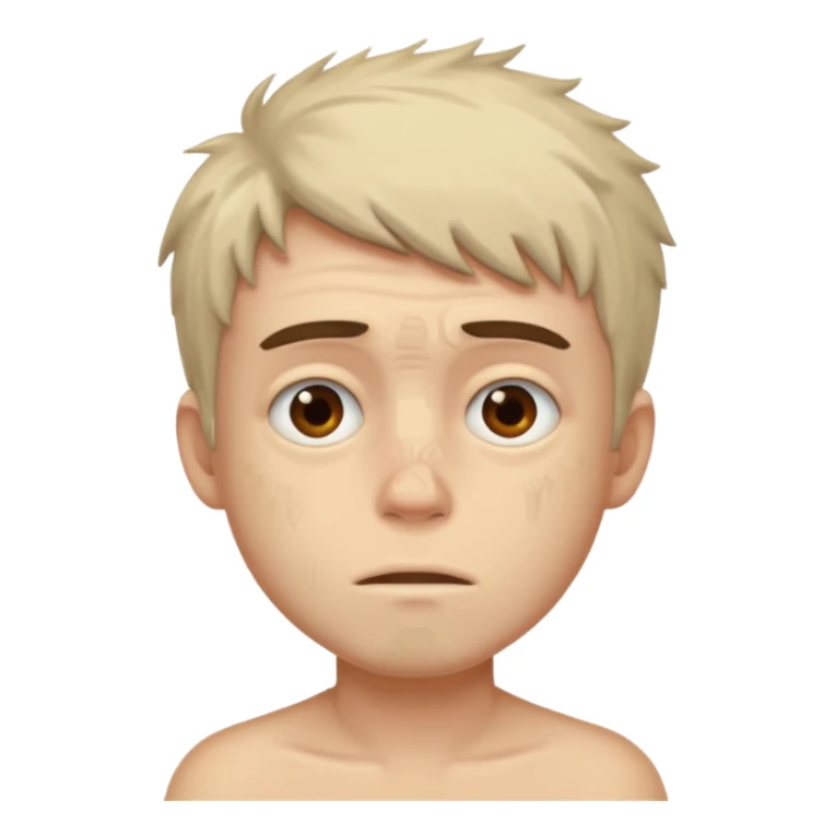 drug addicted boy tired rough scruffy sticker