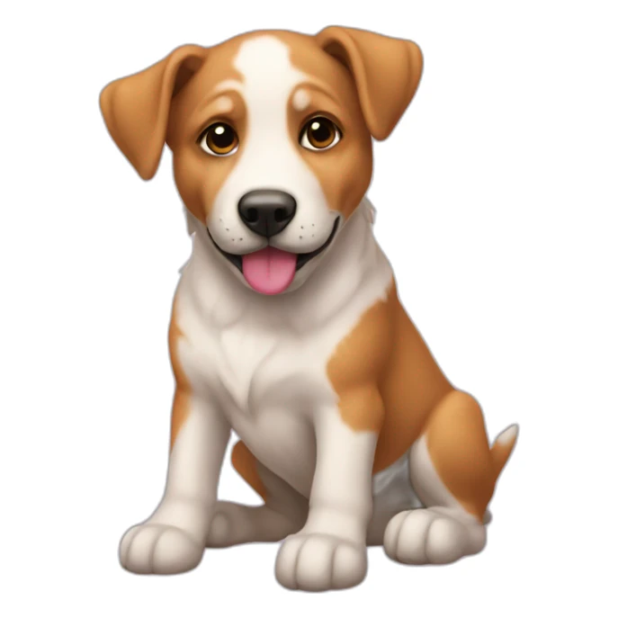 Un chien rose sticker