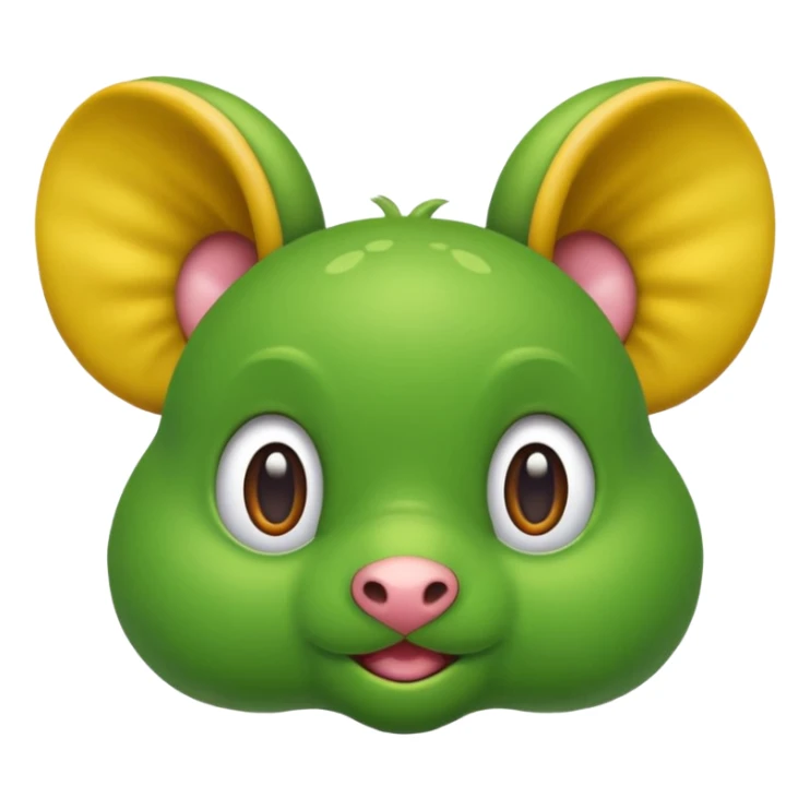 Una rana con orejas redondas y pequeñas  sticker