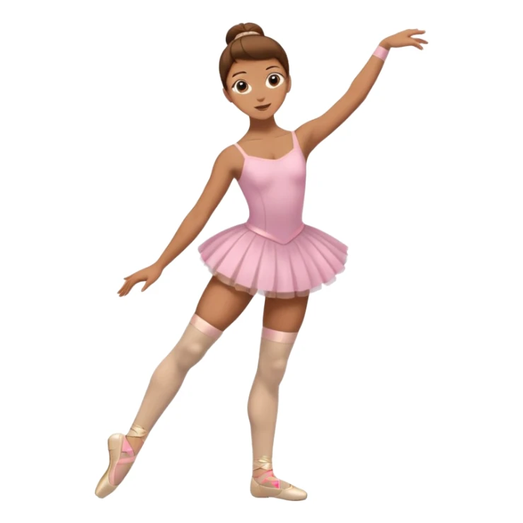 Ballet dancer in over the knee socks and brown hair sticker
