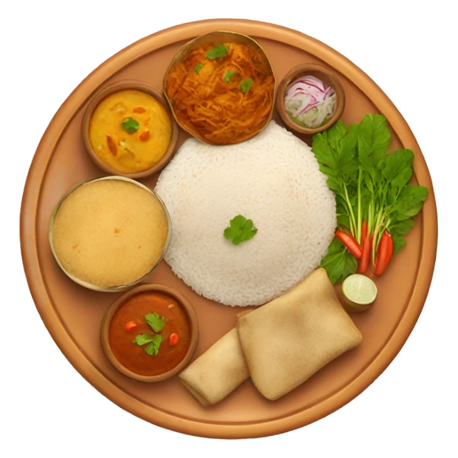 indian Food on big plate sticker