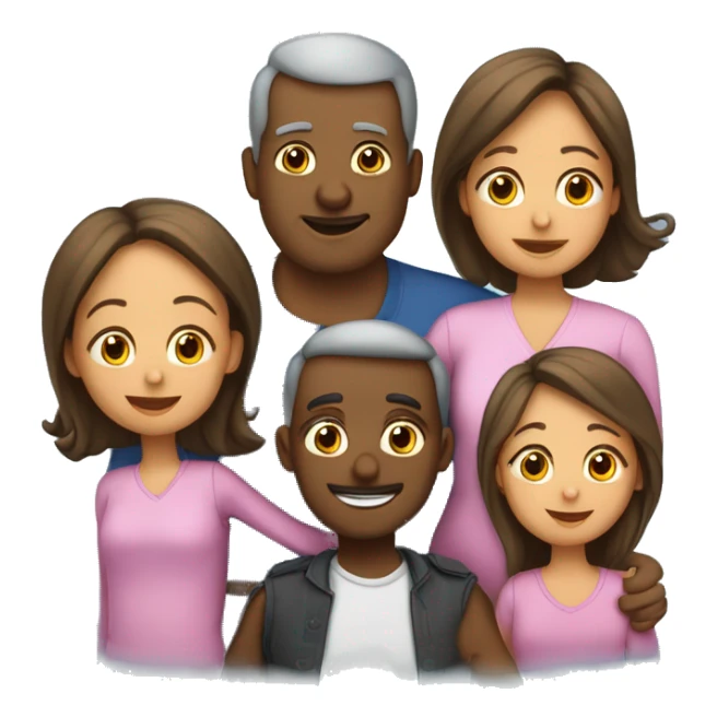 Famille de 5. Maman papa et 3 filles sticker