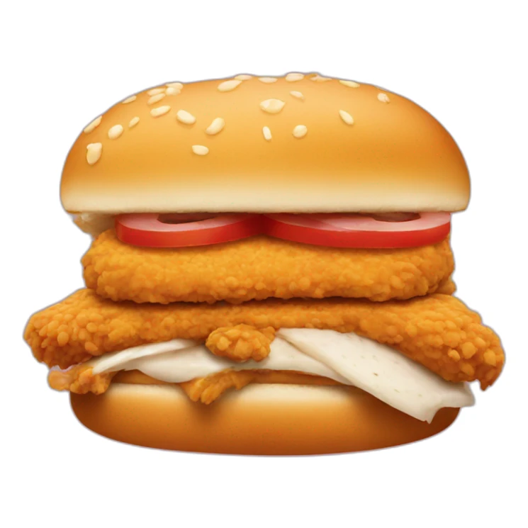 popular chicken sandwich brand logo sticker