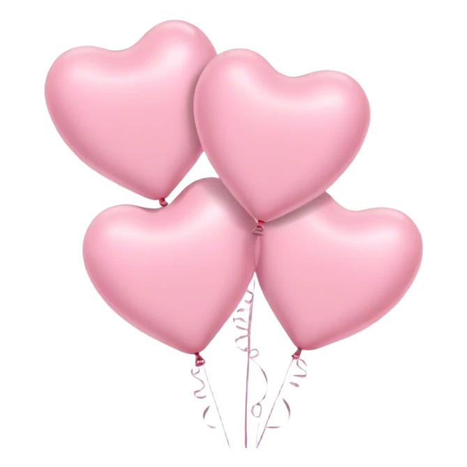 pastel pink heart balloons sticker