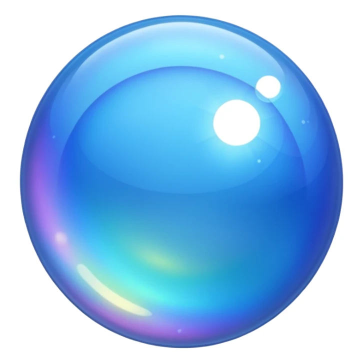 U blue bubble sticker