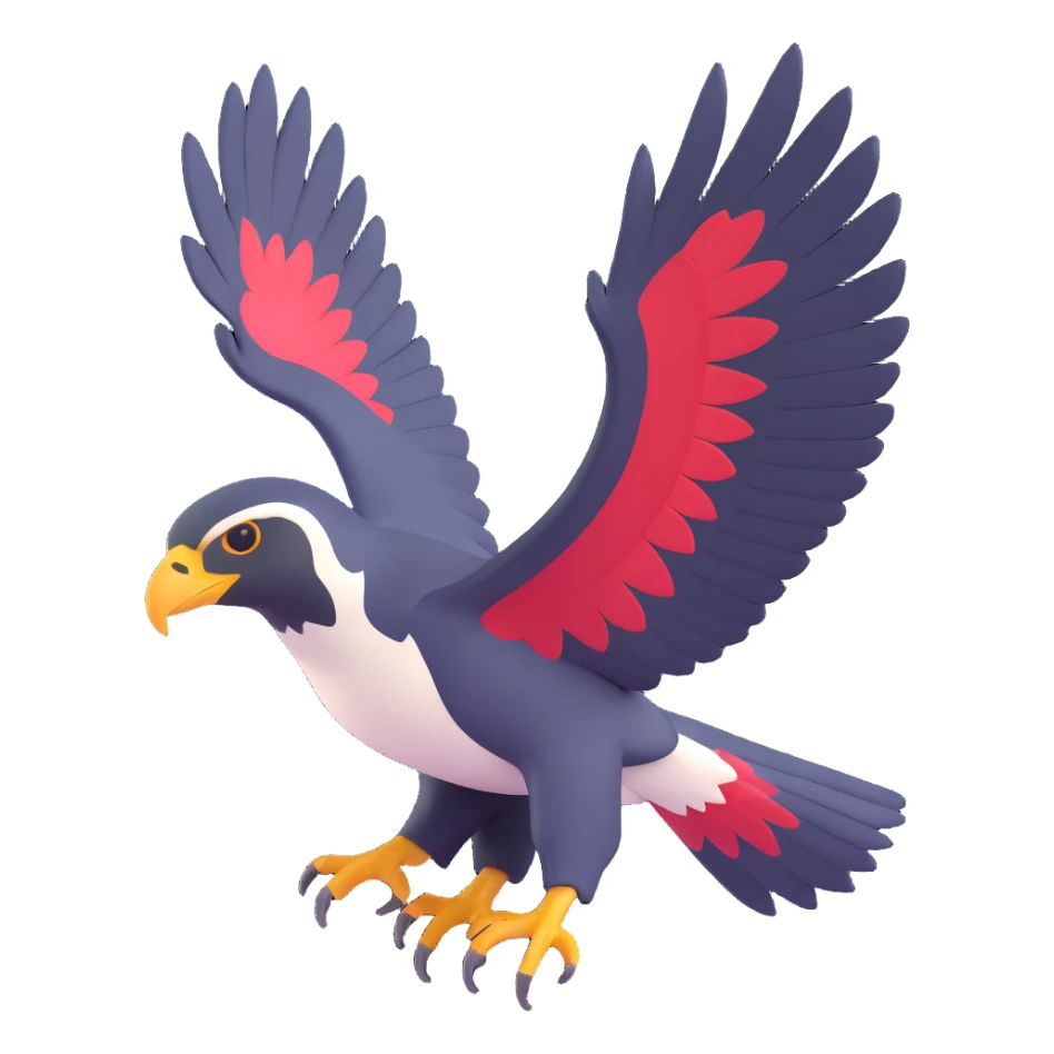 A peregrine falcon, stylized as a symbol for ComOn, with a focus on agility and precision. sticker