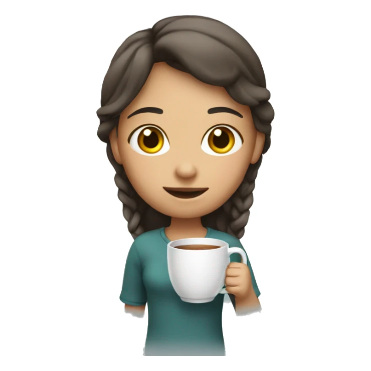 girl with cup indoors sticker