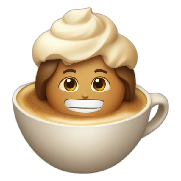 A person surfing in a capuccino  sticker