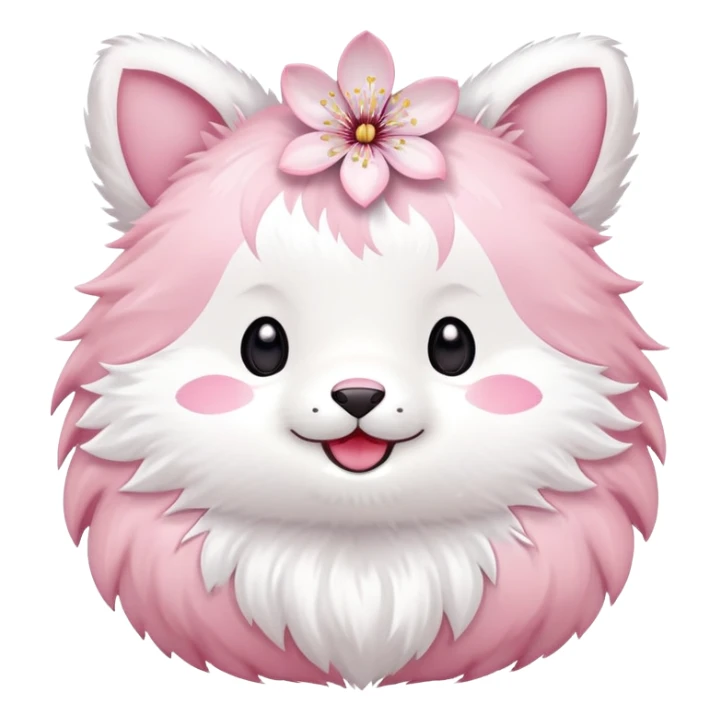Cute Pastel pink and white Cherry Blossom Sakura Animal sticker
