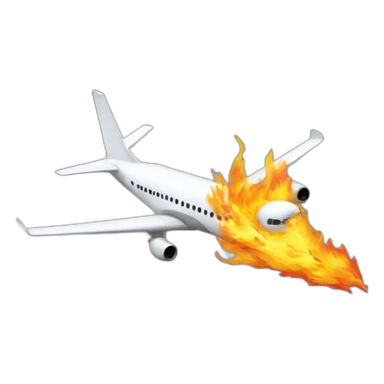 Avion 2ème gerre mondial en feu sticker