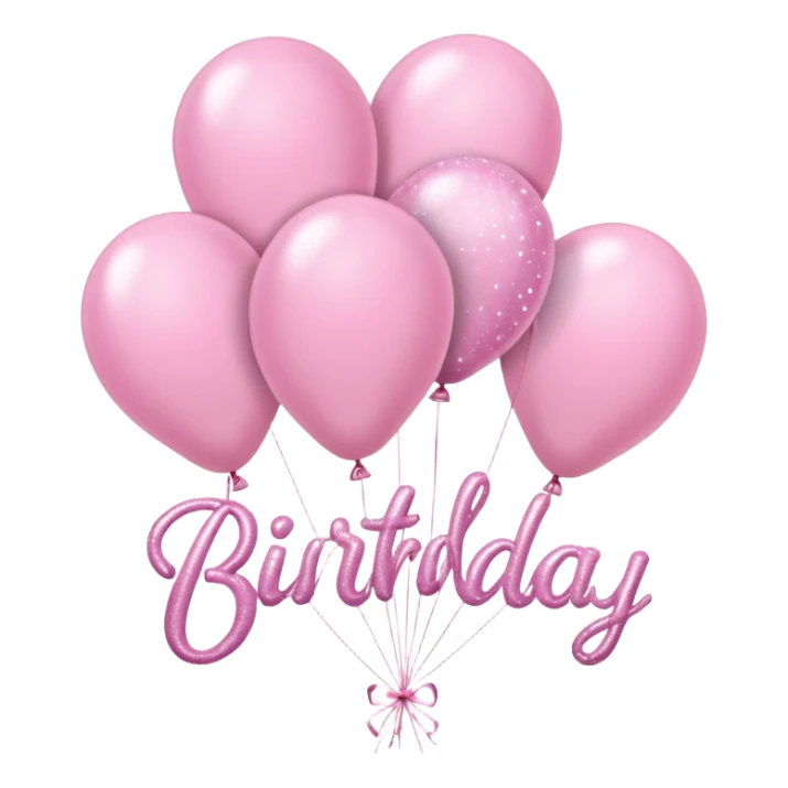 birthday sign in baby pink sticker