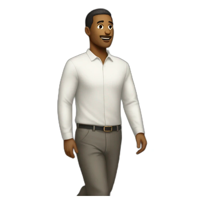 White men walking in los angeles street sticker